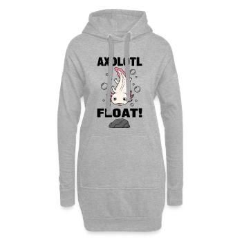 Axolotl Float Salamandre Rose Aquarium - Sweat-shirt à capuche long Femme - gris chiné - Devant