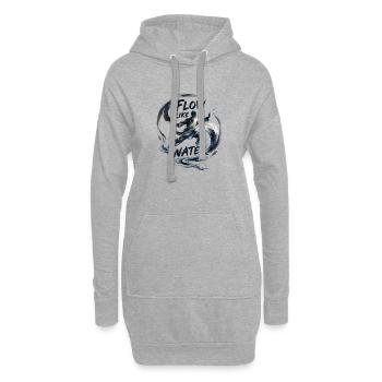 Flux du Tai Chi - Sweat-shirt à capuche long Femme - gris chiné - Devant