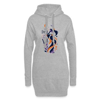 Danse avec la vie - Sweat-shirt à capuche long Femme - gris chiné - Devant