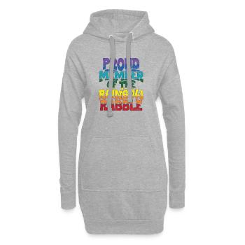 Membre fier de la populace arc-en-ciel - Sweat-shirt à capuche long Femme - gris chiné - Devant