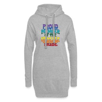 Proud Member of the Ukulele Tribe - Hoodie-Kleid - Grau meliert - Vorne