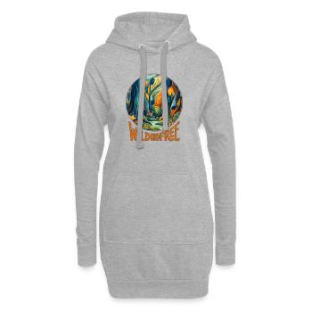 Wild Kind Free – Forest Circle - Hoodie-Kleid - Grau meliert - Vorne