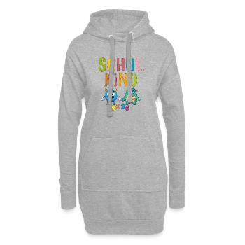 Schulkind 2026 Monsterfreunde - Hoodie-Kleid - Grau meliert - Vorne