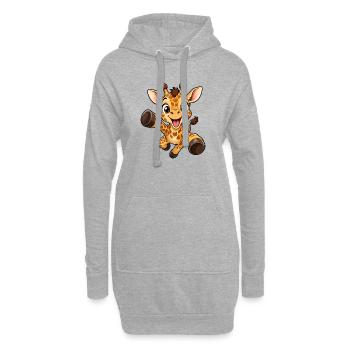 Idée cadeau pour les enfants - Sweat-shirt à capuche long Femme - gris chiné - Devant