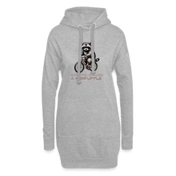 En route pour semer le remue-ménage du raton laveur - Sweat-shirt à capuche long Femme - gris chiné - Devant