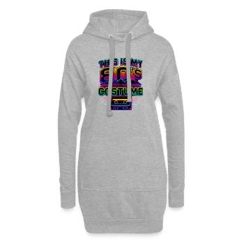 C’est mon costume des années 80 - Sweat-shirt à capuche long Femme - gris chiné - Devant