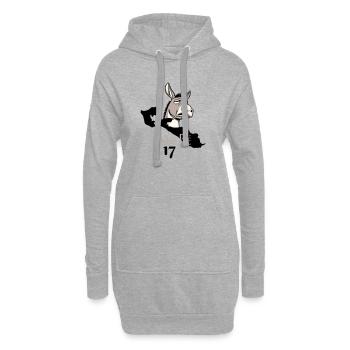 Ane Île de Ré Vintage - Sweat-shirt à capuche long Femme - gris chiné - Devant