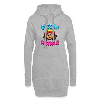 Fiesta Fatale Rasta Cartoon - Sweat-shirt à capuche long Femme - gris chiné - Devant