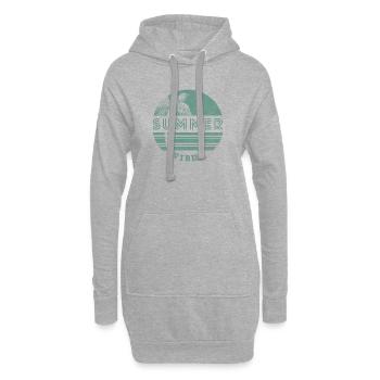 Vibes Été Retro - Sweat-shirt à capuche long Femme - gris chiné - Devant