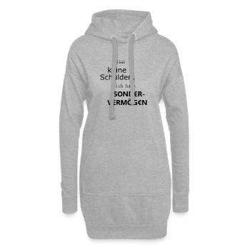 Sondervermögen statt Schulden - Hoodie-Kleid - Grau meliert - Vorne