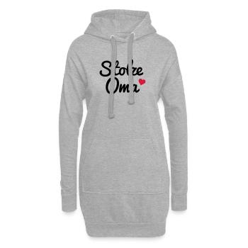 Stolze Oma - Hoodie-Kleid - Grau meliert - Vorne