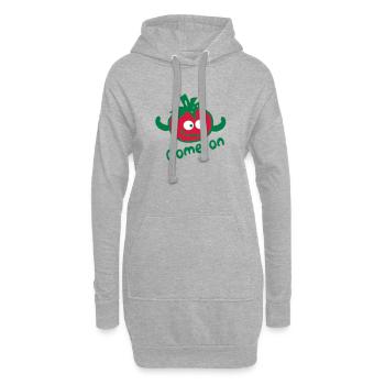komm txt & rote Tomate - Hoodie-Kleid - Grau meliert - Vorne