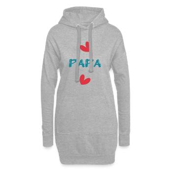 ALLES GUTE ZUM GEBURTSTAG, PAPA. PAPA. VATERTAG. FEST - Hoodie-Kleid - Grau meliert - Vorne