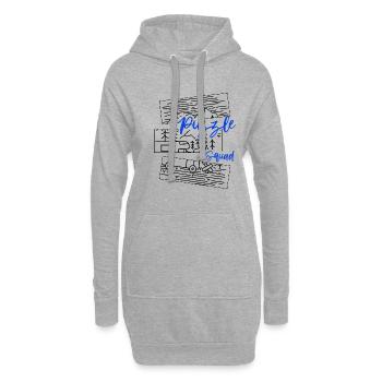 Puzzle Squad Hobby Puzzle Ironique - Sweat-shirt à capuche long Femme - gris chiné - Devant