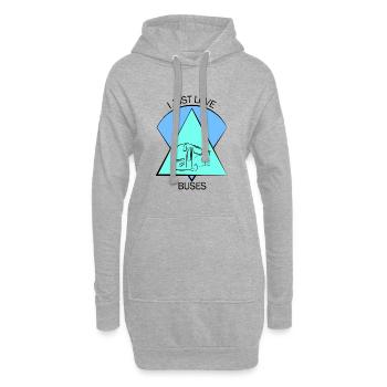 Bus Busfahrer Schulbus Autobus Busfahrerin - Hoodie-Kleid - Grau meliert - Vorne