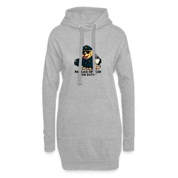 Pawlice Officer - Drôle de chien policier - Sweat-shirt à capuche long Femme - gris chiné - Devant