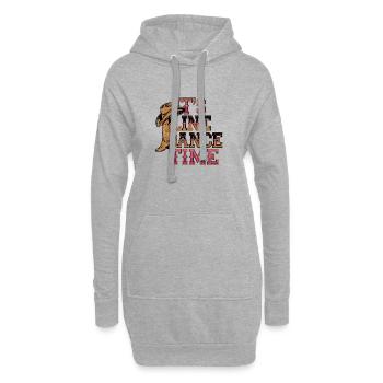 Danse en ligne Time Danse en ligne Il est temps de danser - Sweat-shirt à capuche long Femme - gris chiné - Devant