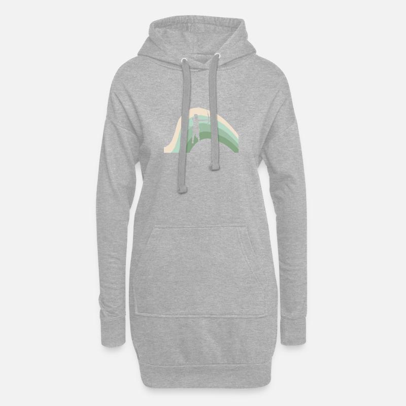 Bogen Bogenschießen - Hoodie-Kleid - Grau meliert