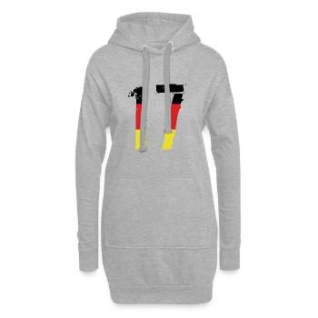 Maillot 17 numéros Allemagne - Sweat-shirt à capuche long Femme - gris chiné - Devant