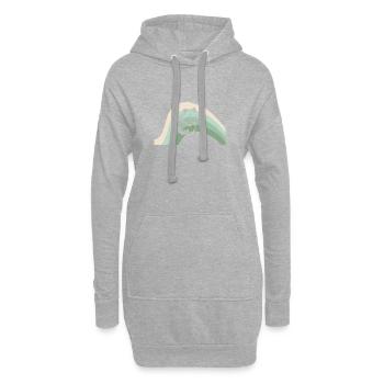 Hamster rongeur - Sweat-shirt à capuche long Femme - gris chiné - Devant