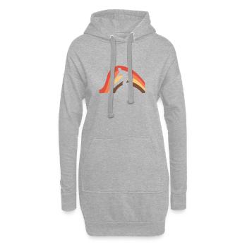 Frappe de bowling - Sweat-shirt à capuche long Femme - gris chiné - Devant