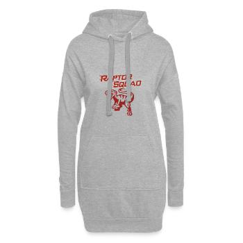 Raptor-Trupp - Hoodie-Kleid - Grau meliert - Vorne