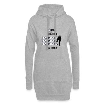 Baseball Was Sonst Spieler Liebhaber Baseballer - Hoodie-Kleid - Grau meliert - Vorne