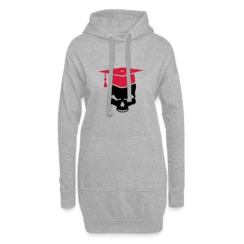 Totenkopf Doktorhut Studium Examen Medizin Arzt - Hoodie-Kleid - Grau meliert - Vorne