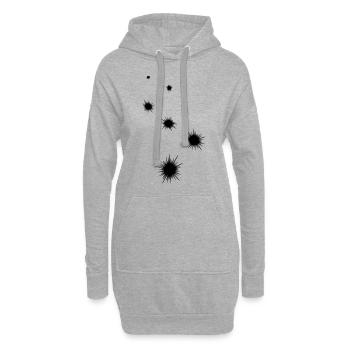 Seeigelicon symbol - Hoodie-Kleid - Grau meliert - Vorne