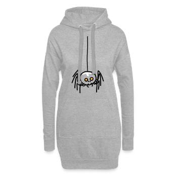 Kreuzspinne - Hoodie-Kleid - Grau meliert - Vorne