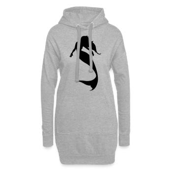 Sirène 1 04 - Sweat-shirt à capuche long Femme - gris chiné - Devant
