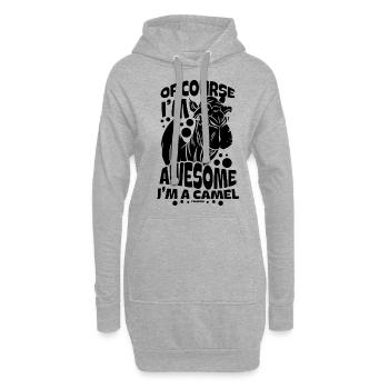 Of Course I'm Awesome I'm A Camel - Hoodie-Kleid - Grau meliert - Vorne