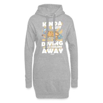 Tauchen Scuba Tauchlehrer Urlaub Sommer Geschenk - Hoodie-Kleid - Grau meliert - Vorne