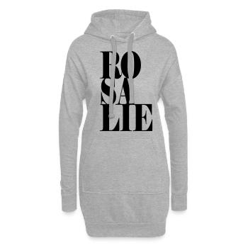 Rosalie Name Vorname Moderne Schrift Wort Art - Hoodie-Kleid - Grau meliert - Vorne