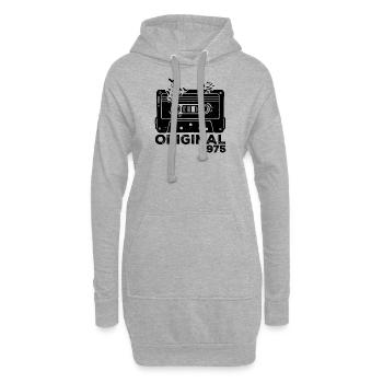 Geburtsjahr 1975 Kassette 1975 Geburtstag 1975 - Hoodie-Kleid - Grau meliert - Vorne