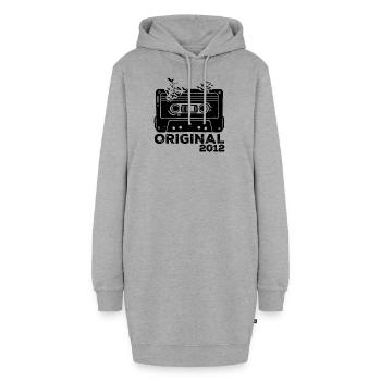 Geburtsjahr 2012 Kassette 2012 Geburtstag 2012 - Hoodie-Kleid - Grau meliert - Vorne