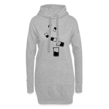 Chimie des éprouvettes - Sweat-shirt à capuche long Femme - gris chiné - Devant