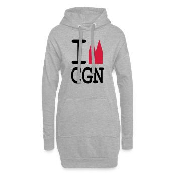 I Dom CGN - Hoodie-Kleid - Grau meliert - Vorne