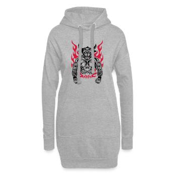 Minotaurus - Hoodie-Kleid - Grau meliert - Vorne