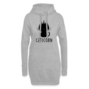 Caticorn - Hoodie-Kleid - Grau meliert - Vorne