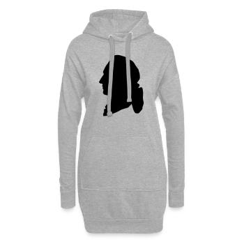 GTM T-shirt - Sweat-shirt à capuche long Femme - gris chiné - Devant
