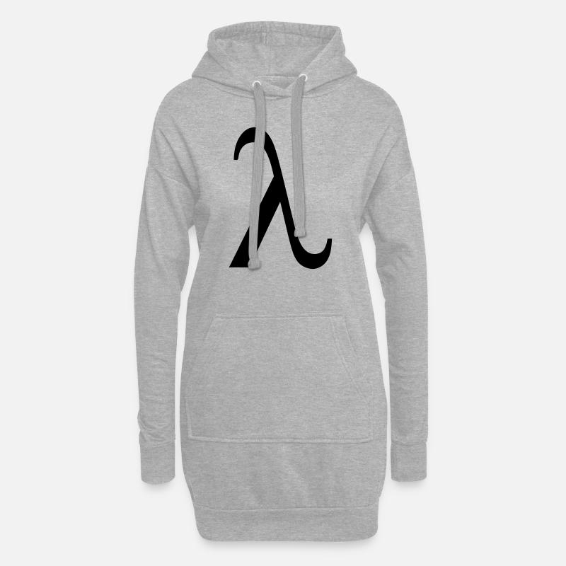 Lambda - Hoodie-Kleid - Grau meliert