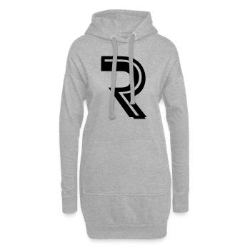 Logo R - Sweat-shirt à capuche long Femme - gris chiné - Devant