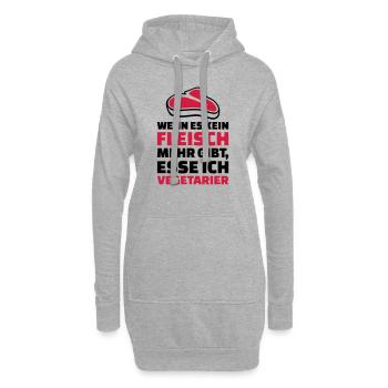 Fleisch - Hoodie-Kleid - Grau meliert - Vorne