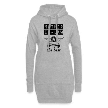 Beau-père belle-mère belle fille beau fils - Sweat-shirt à capuche long Femme - gris chiné - Devant