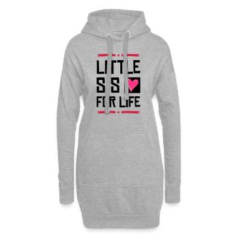 little sis for life heart - Hoodie-Kleid - Grau meliert - Vorne