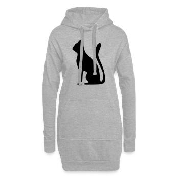 KATZE - Hoodie-Kleid - Grau meliert - Vorne