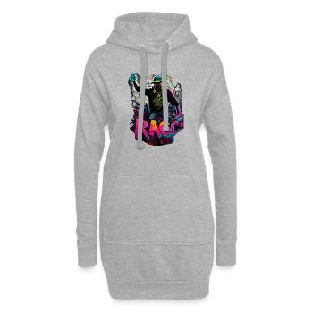 IMG 1641 - Hoodie-Kleid - Grau meliert - Vorne