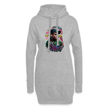 IMG 1645 - Hoodie-Kleid - Grau meliert - Vorne