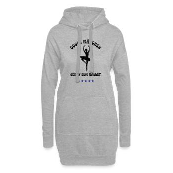 COOLE MÄDCHEN GEHEN ZUM BALLETT Outfit Tänzerin - Hoodie-Kleid - Grau meliert - Vorne